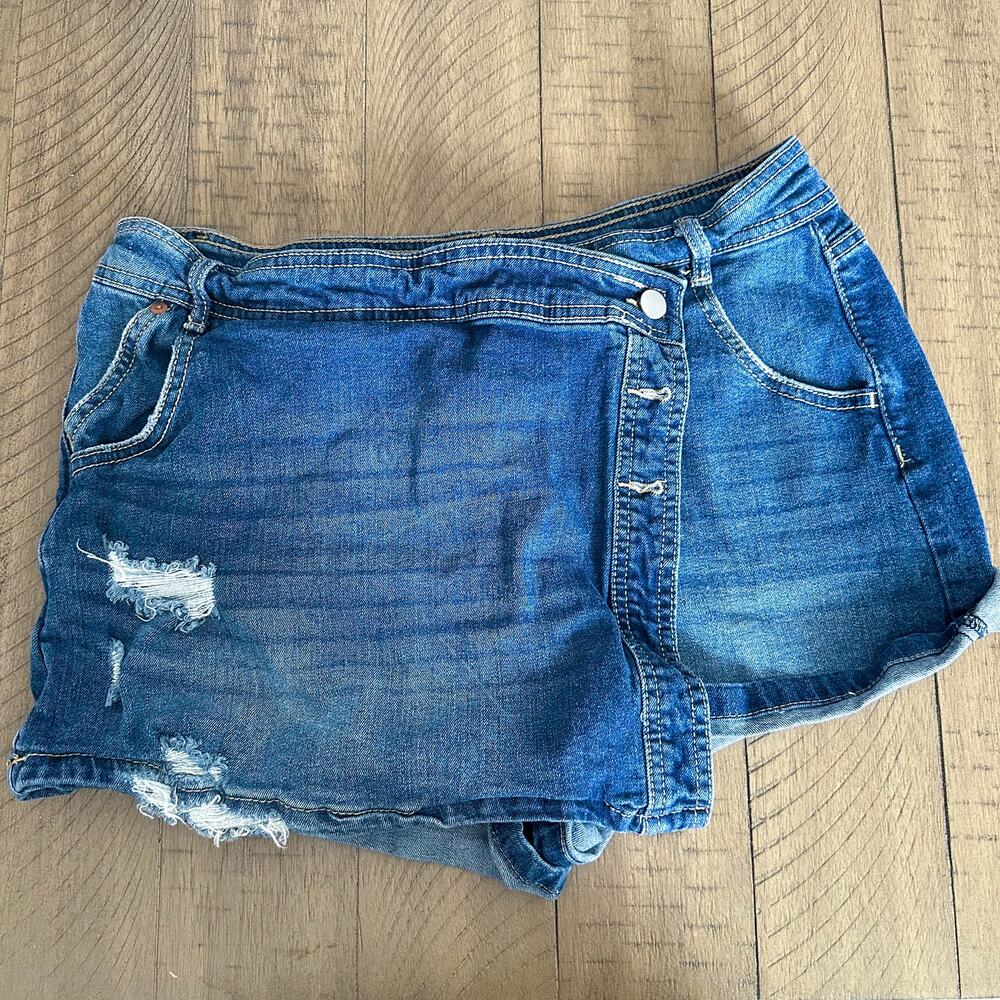 Denim No Boundaries Skort Shorts Skirt Juniors Size 15
